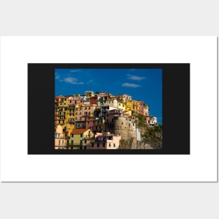 View on the cliff town of Manarola, one of the colorful Cinque Terre on the Italian west coast Posters and Art